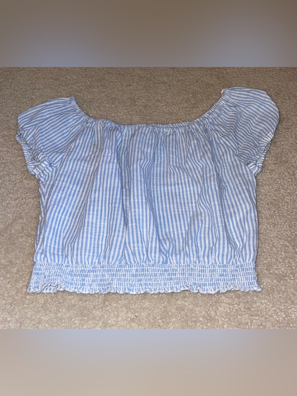 Hollister Striped Smocked Crop
